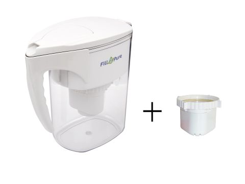 pH ALKALINE Water Filter Pitcher - Filters and Alkalizes Faster Bundle + 1 x Extra Filter (Save 5%)